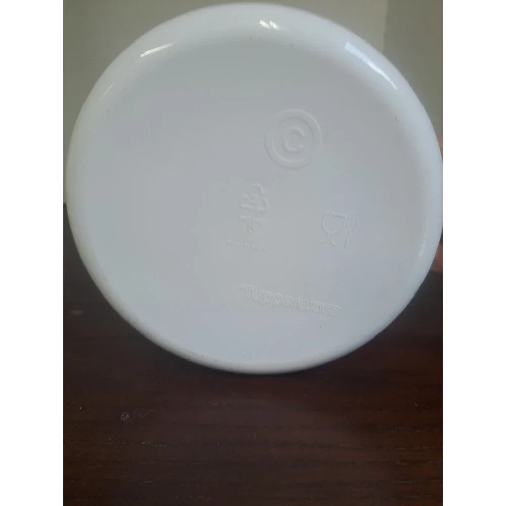 Vtg Tupperware One Touch Canister White With Hunter Green Lid 2709A-3.